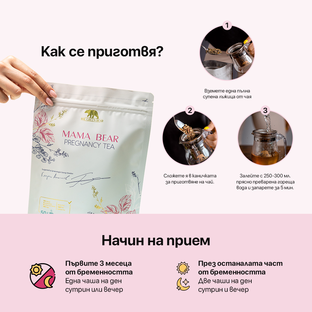 Мисия Майка + Mama Bear tea + Каничка за чай с инфузер