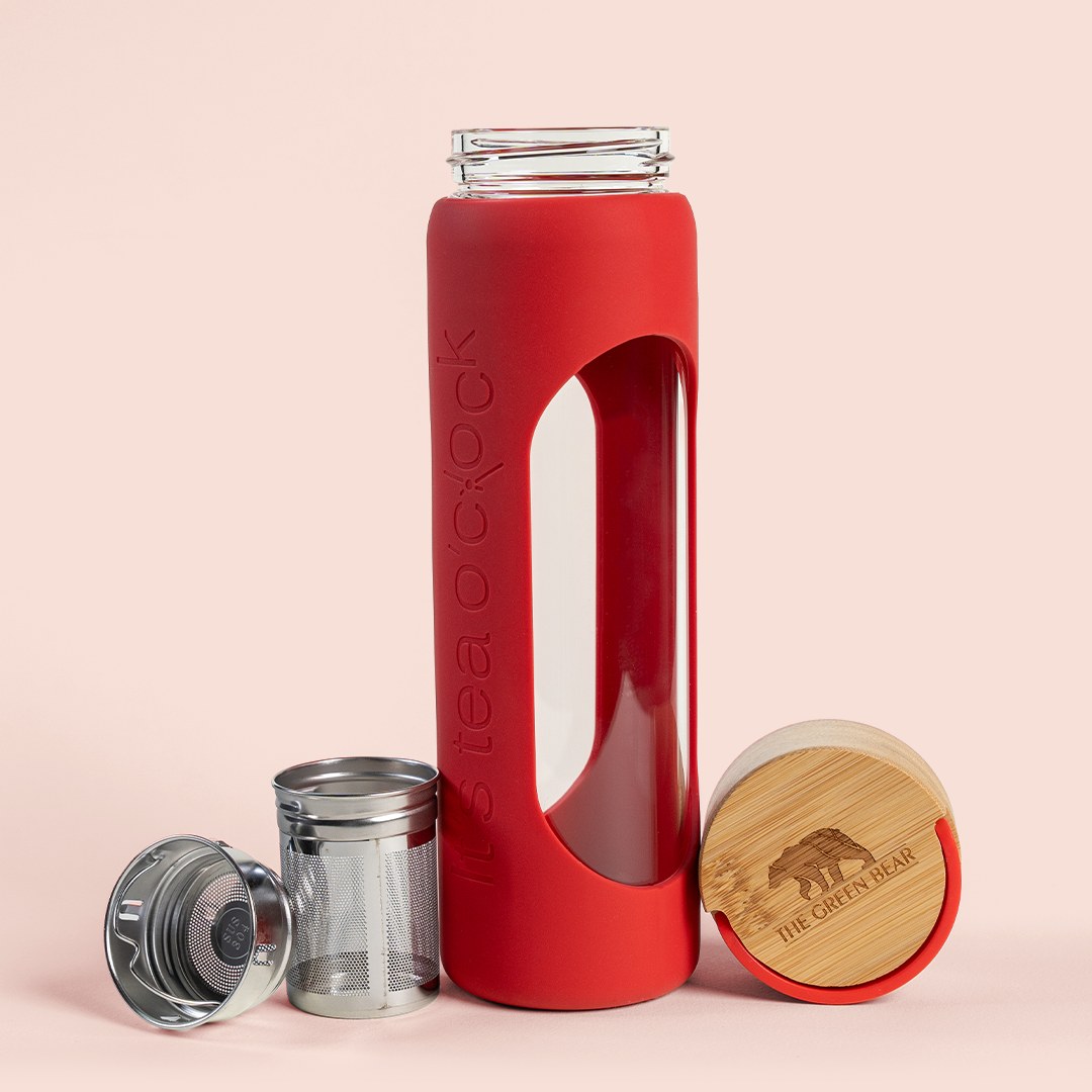 Tea bottle with infuser 500ml - red