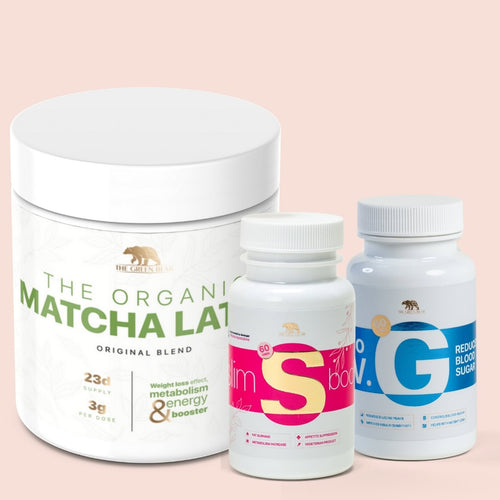 Matcha latte + slim body + gluco REV